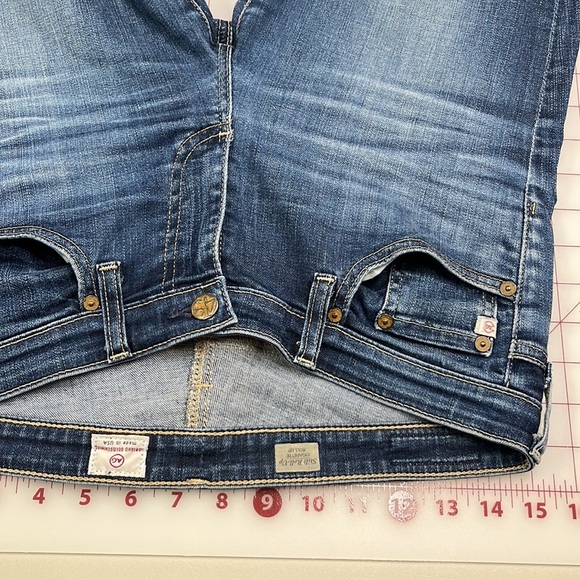 ADRIANO GOLDSCMEIED Stilt Roll-Up Cigarette Distressed Classic Wash Jeans SZ 29R - Picture 15 of 16